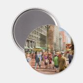 Stadt - Chicago - Shopping Crowds 1940 Magnet (Vorderseite/Rückseite)