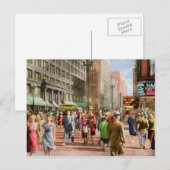 Stadt - Chicago - Shopping Crowds 1940 Postkarte (Vorne/Hinten)