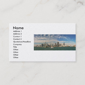 Stadt - Chicago Skyline & The Navy Pier Visitenkarte