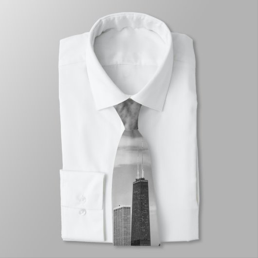 Stadt - Chicago-Skyline u. der Marine-Pier BW Krawatte (Gebunden)