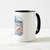 Stadt Chicago Tasse (VorderseiteRechts)