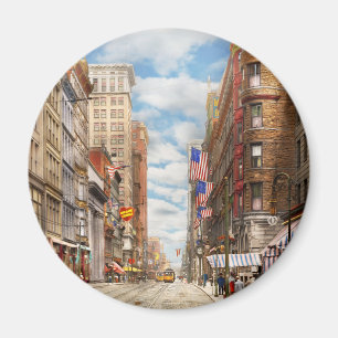 Stadt - Cincinnati, OH - Fourth und Race St 1908 Magnet