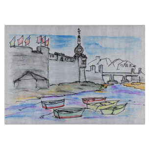Stadt Concarneau  Finistere, Bretagne Schneidebrett