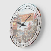 Stadt - Coney Island NY - Bowery Beer 1903 Große Wanduhr (Winkel)