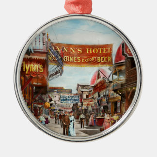 Stadt - Coney Island NY - Bowery Beer 1903 Silbernes Ornament