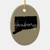 Stadt Connecticut Keramik Ornament (Vorne)