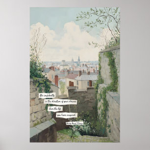 Stadt-Dachlandschaft-Poster Steinwände, Literarisc Poster