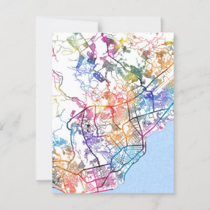 Stadt Davao Philippinen Stadtkarte Postkarte