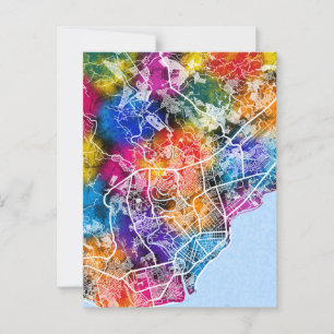 Stadt Davao Philippinen Stadtkarte Postkarte