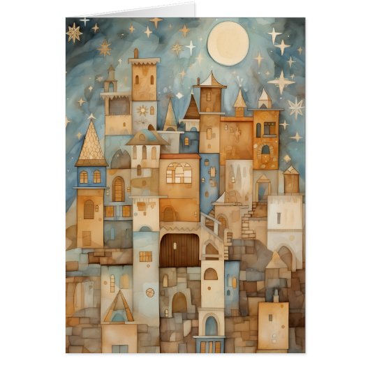 Stadt David Birth of Jesus Weihnachtskarte (Vorne)