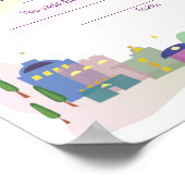 Stadt David Jewish Baby Naming Birth Certificate Poster (Ecke)