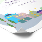 Stadt David Jewish Baby Naming Birth Certificate Poster (Ecke)