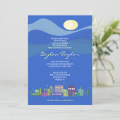 Stadt David Jewish Baby Naming Invitation Hebrew Einladung (Stehend Vorderseite)