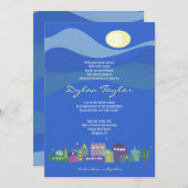 Stadt David Jewish Baby Naming Invitation Hebrew Einladung (Vorne/Hinten)