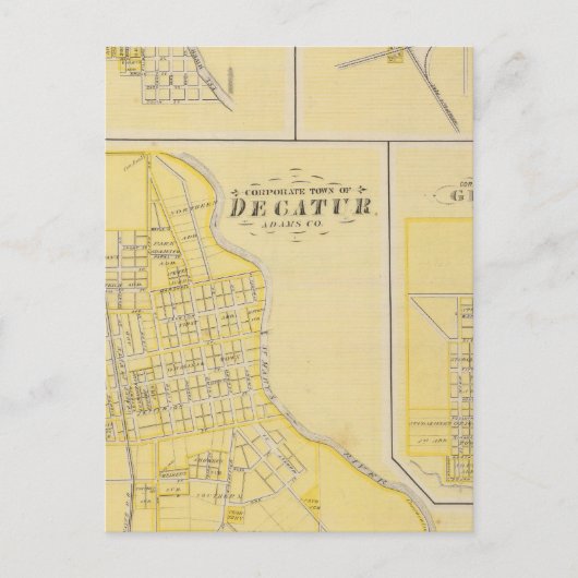 Stadt Decatur Postkarte (Vorderseite)