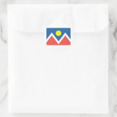 Stadt Denver Runder Aufkleber (Tasche)