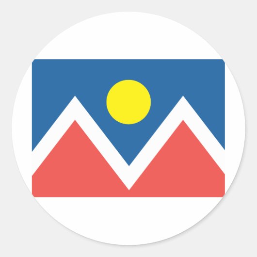 Stadt Denver Runder Aufkleber (Vorderseite)