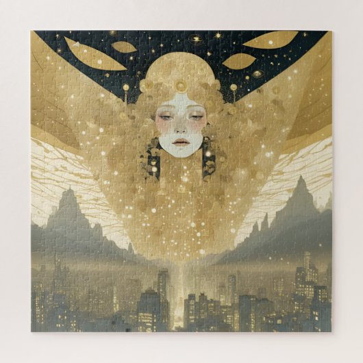 Stadt der Engel Frau in Gold Puzzle (Vertikal)