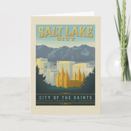 Stadt der Heiligen | Salt Lake City, Utah Karte (Vorderseite)