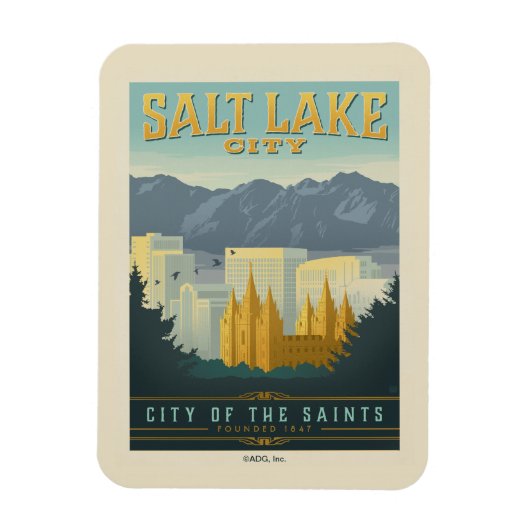 Stadt der Heiligen | Salt Lake City, Utah Magnet (Vertikal)