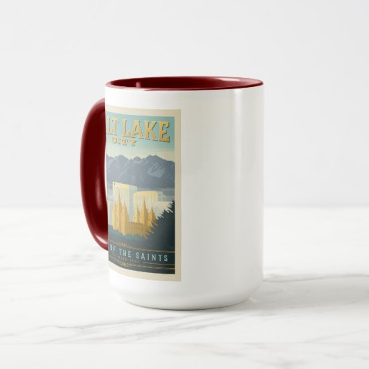 Stadt der Heiligen | Salt Lake City, Utah Tasse (Vorderseite Links)