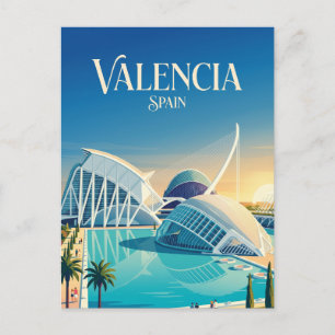 Stadt der Künste und Wissenschaften Spanien Postkarte