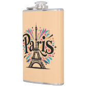 Stadt der Lichter: Bold Paris Typografy Art Flachmann (Links)