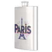 Stadt der Lichter: Bold Paris Typografy Art Flachmann (Links)