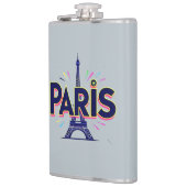 Stadt der Lichter: Bold Paris Typografy Art Flachmann (Links)