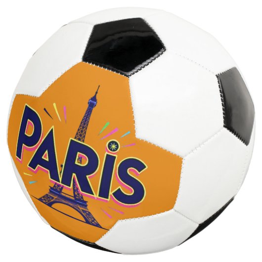 Stadt der Lichter: Bold Paris Typografy Art Fußball (Dreiviertel)