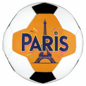 Stadt der Lichter: Bold Paris Typografy Art Fußball (Vorderseite)