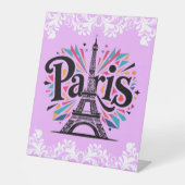 Stadt der Lichter: Bold Paris Typografy Art Sockelschild (Vorderseite)