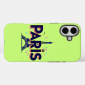 Stadt der Lichter: Kühne Pariser Typografie-Kunst Case-Mate iPhone Hülle (Rückseite (Horizontal))