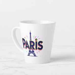 Stadt der Lichter: Kühne Pariser Typografie-Kunst Milchtasse
