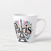 Stadt der Lichter: Kühne Pariser Typografie-Kunst Milchtasse (Rechts)