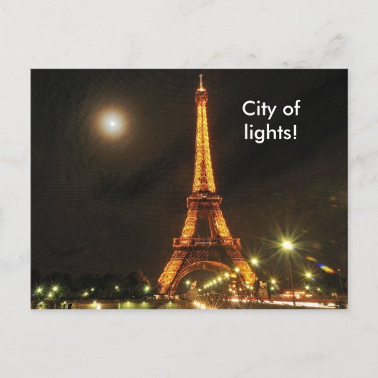 Stadt der Lichter, Stadt der Lichter! Postkarte (Vorderseite)