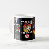 Stadt der Miami-Feuer-Rettung Kaffeetasse (Vorderseite Links)