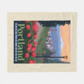 Stadt der Rose | Portland, Oregon Fleecedecke (Vorderseite (Horizontal))