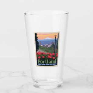 Stadt der Rose Portland, Oregon Glas