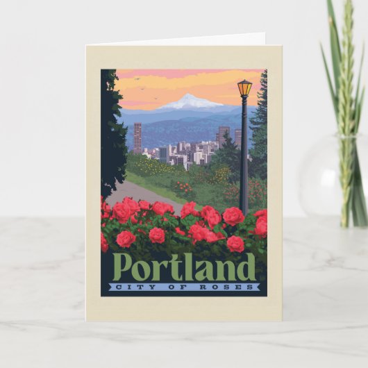 Stadt der Rose | Portland, Oregon Karte (Vorderseite)