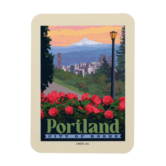 Stadt der Rose | Portland, Oregon Magnet (Vertikal)