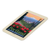 Stadt der Rose | Portland, Oregon Magnet (Linke Seite)