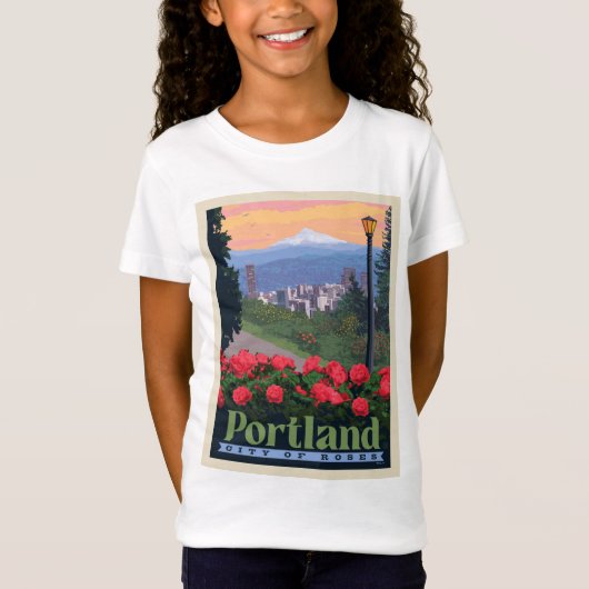 Stadt der Rose | Portland, Oregon T-Shirt (Vorderseite)