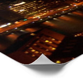 Stadt der Schwarzen und Gold Poster (Ecke)