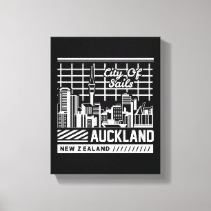 Stadt der Segel Auckland Neuseeland Skyline Leinwanddruck