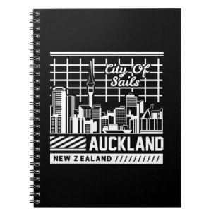 Stadt der Segel Auckland Neuseeland Skyline Notizblock