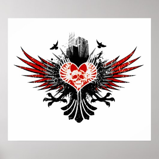 Stadt der Träume (rot) Poster (Vorne)