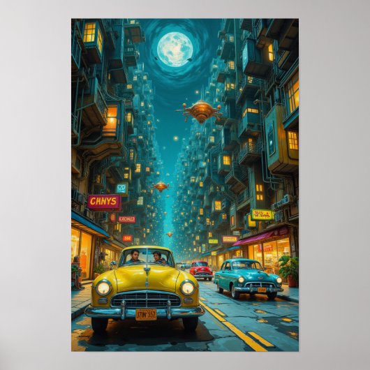 Stadt der Zukunft Poster (Vorne)