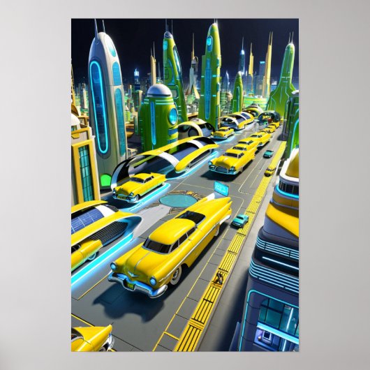 Stadt der Zukunft Poster (Vorne)