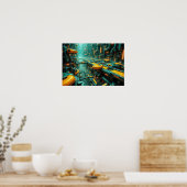 Stadt der Zukunft Poster (Küche)